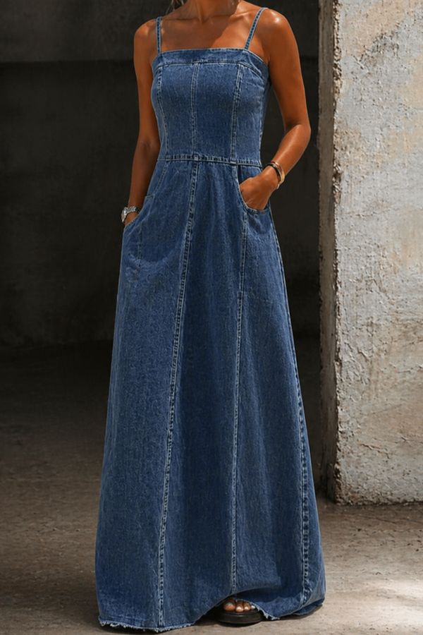Valeria | Vestido Maxi Vaquero Vintage