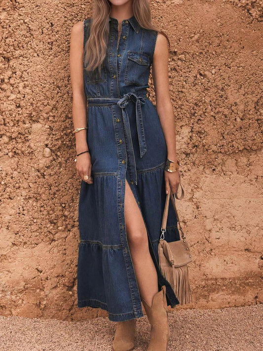 Carla | Vestido Vaquero con Botones al Frente