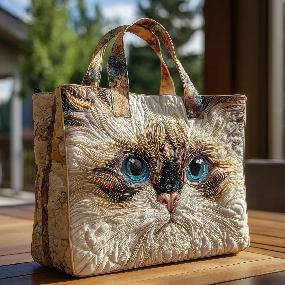 Pilar | Bolso de Gato Blanco Hecho a Mano