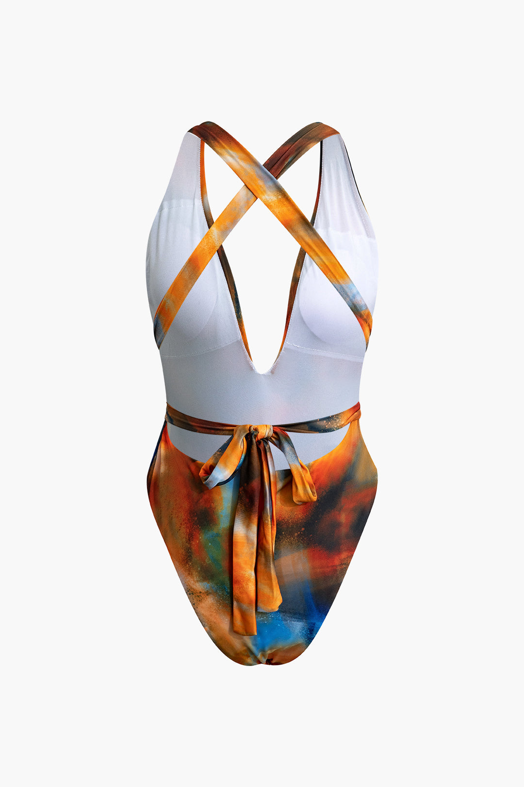 Siena | Conjunto de traje de baño cruzado y pareo de acuarela