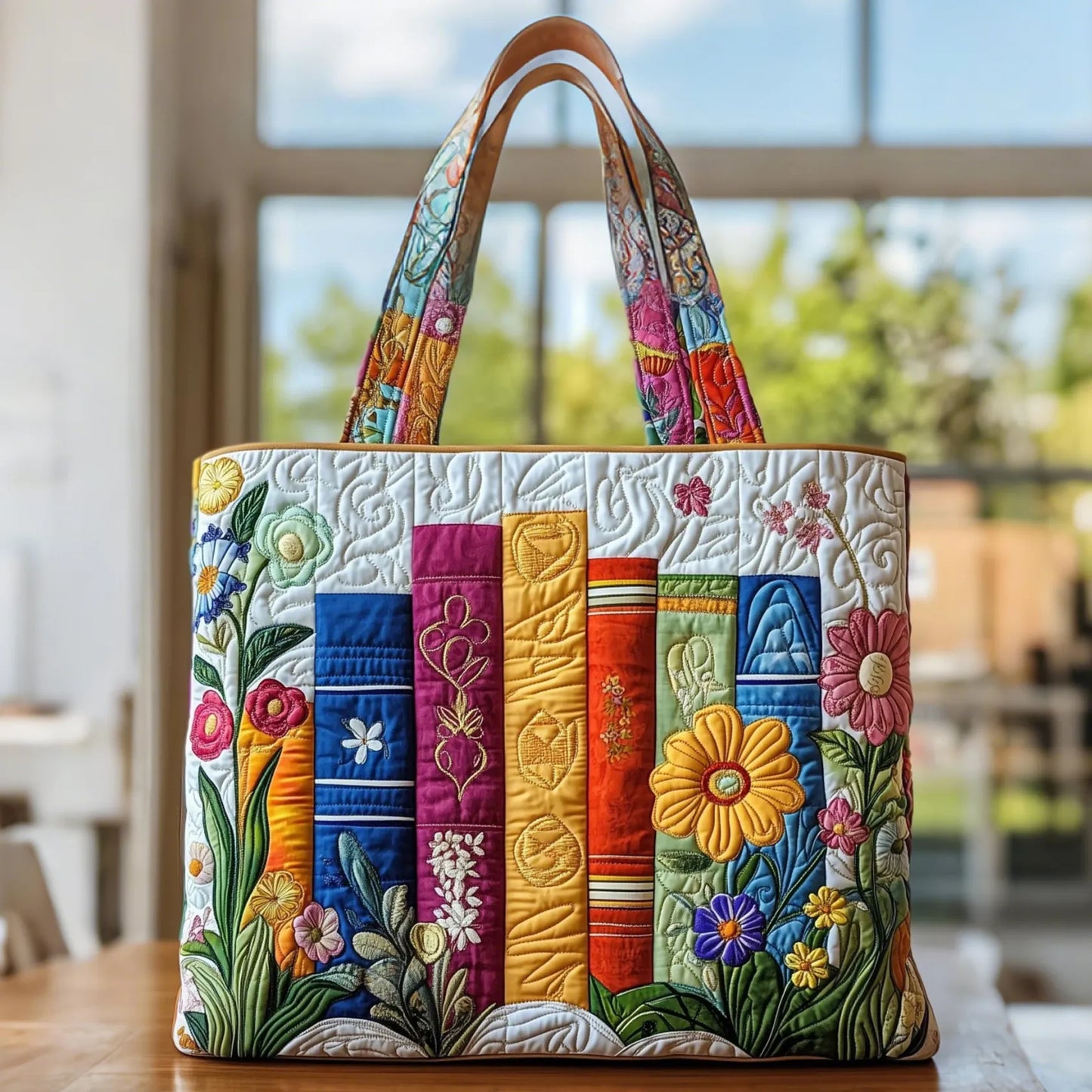 Estela | Bolso de biblioteca floral hecho a mano