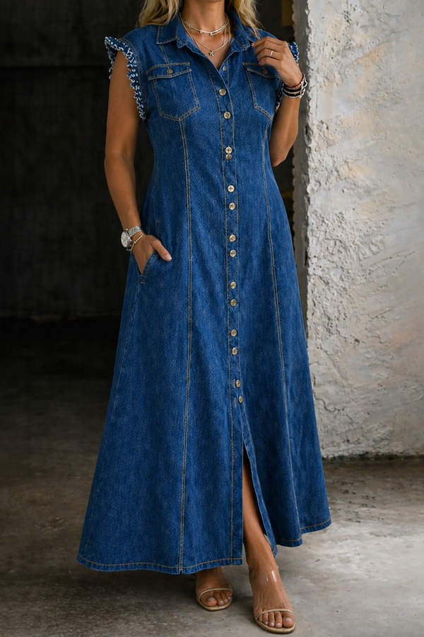 Mia | Vestido vaquero de talla grande