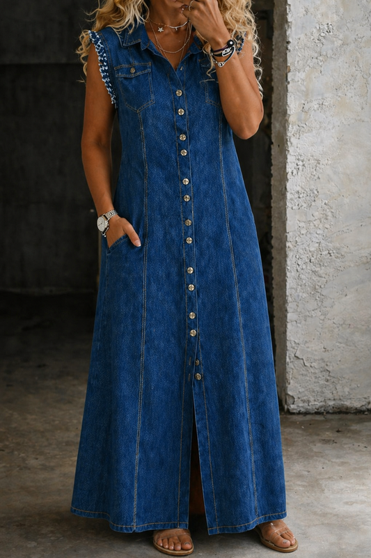 Mia | Vestido vaquero de talla grande