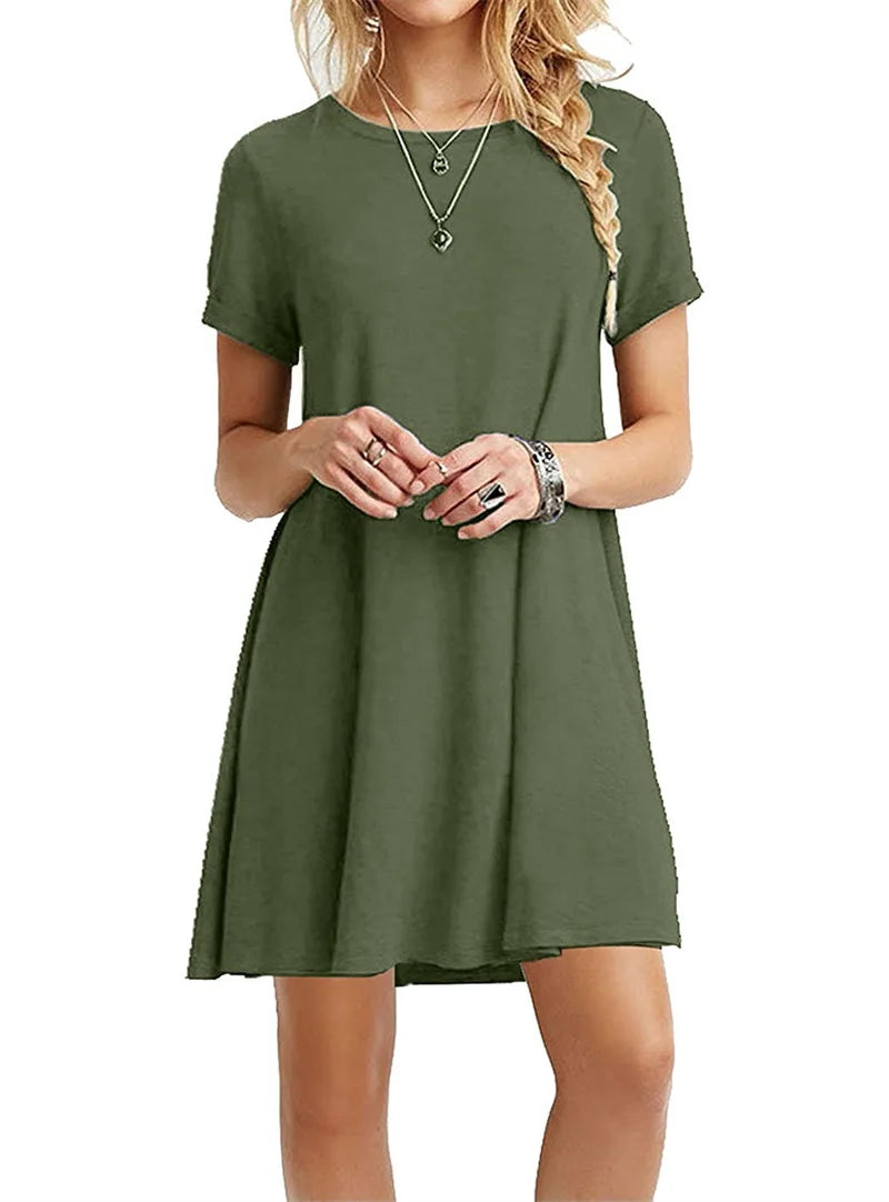 Vestido "Urban Comfort": Vestido de Punto Estilo Camiseta con Corte en A