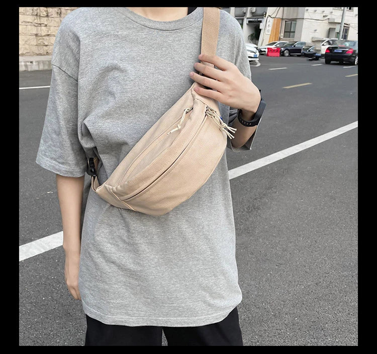 Urban Flex: Riñonera Deportiva de Textura Cuadriculada