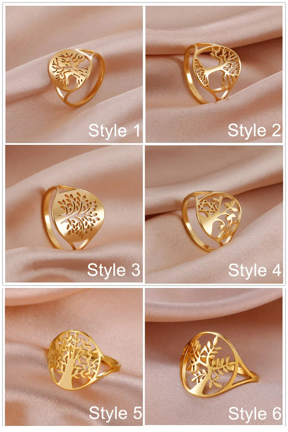 Anillo de la suerte del Árbol de la vida