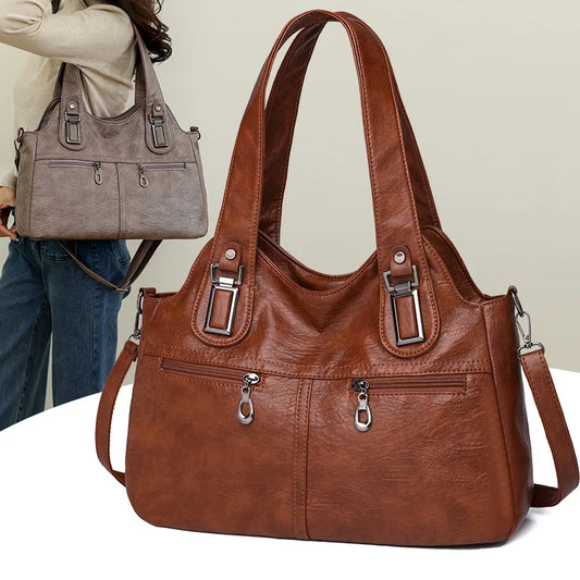 Bolso Satchel "Heritage": Elegancia en Cuero Sintético y Funcionalidad