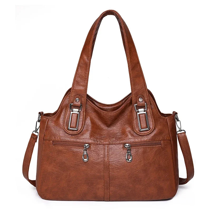 Bolso Satchel "Heritage": Elegancia en Cuero Sintético y Funcionalidad