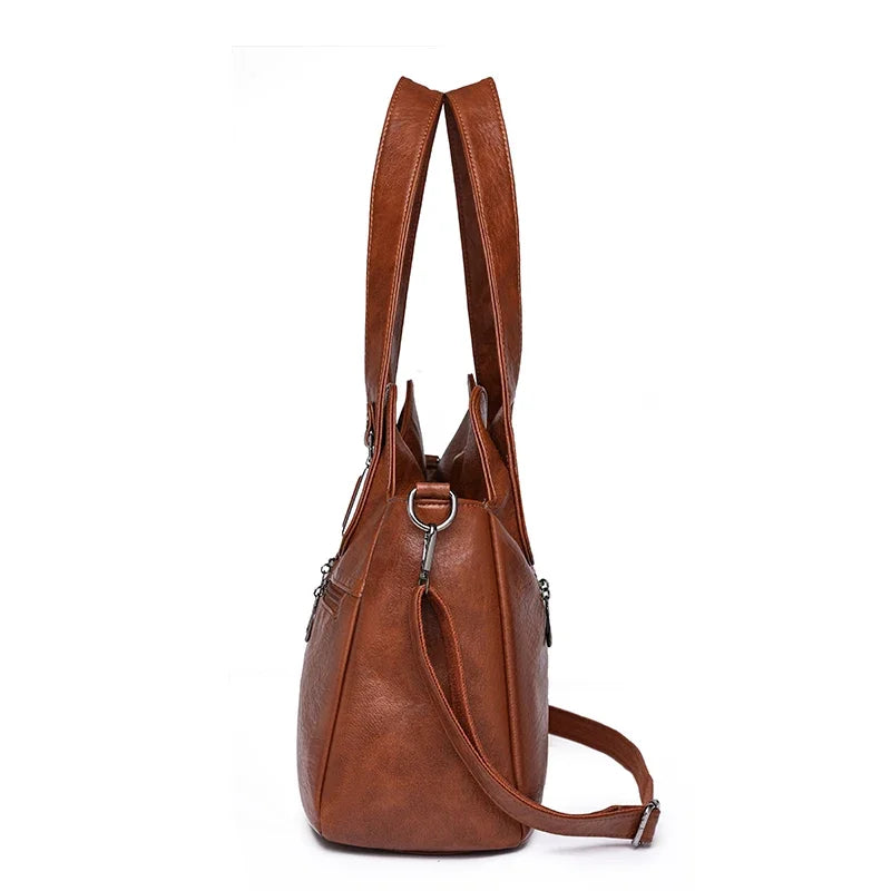 Bolso Satchel "Heritage": Elegancia en Cuero Sintético y Funcionalidad