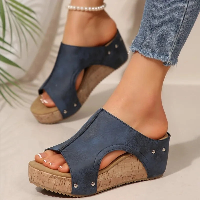 Sandalias de Cuña Ultraligeras "Paseo Chic" con Suela de Corcho