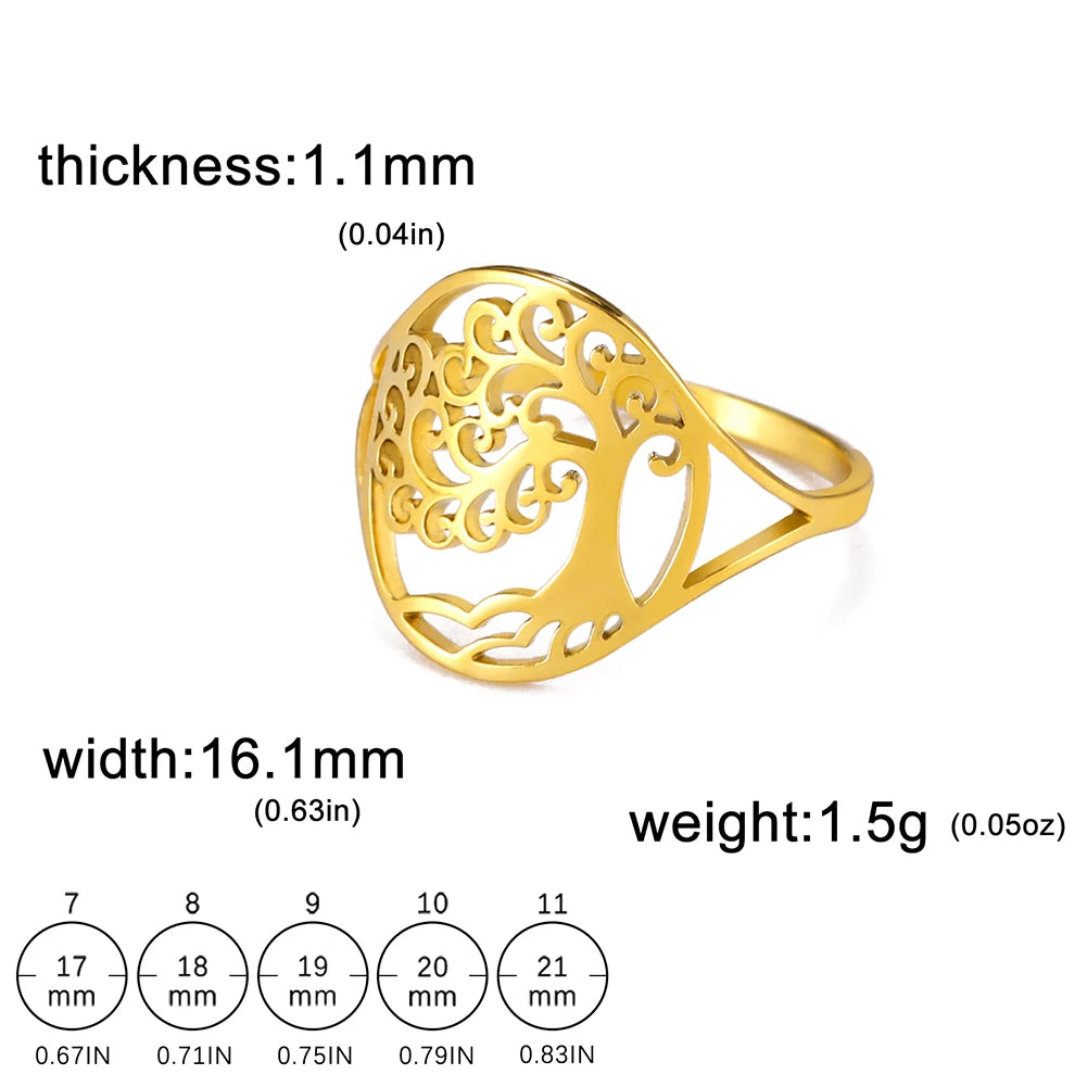 Anillo de la suerte del Árbol de la vida
