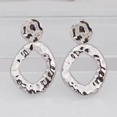 Pendientes Colgantes de Discos Esculturales