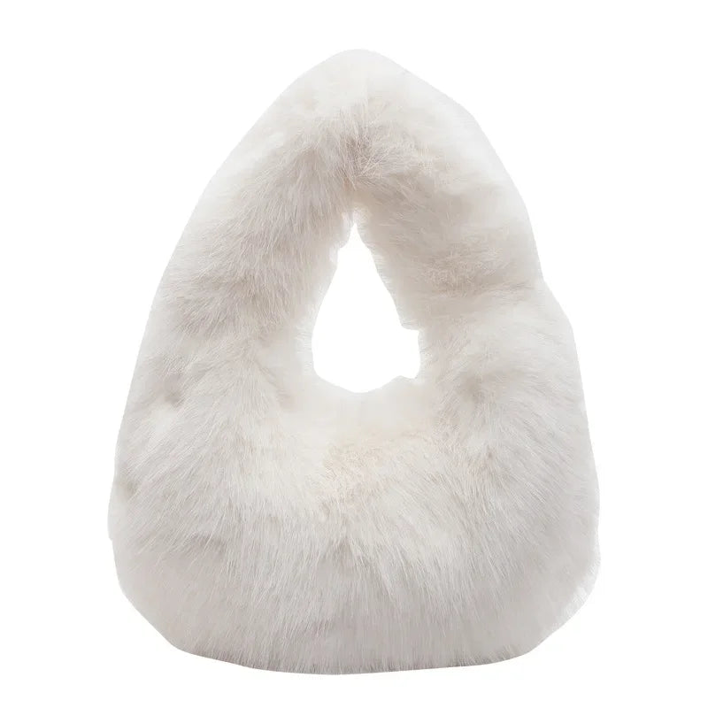 Bolso "Arctic Plush": Hobo de Pelo Sintético
