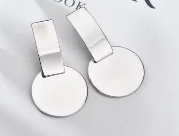 Pendientes Colgantes de Discos Esculturales