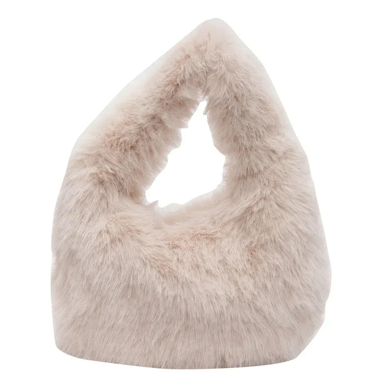 Bolso "Arctic Plush": Hobo de Pelo Sintético