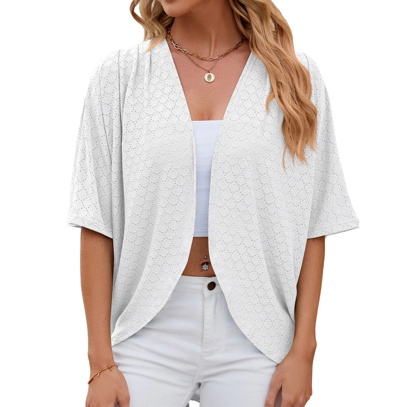 Blusa Ligera "Navy Breeze": Textura y Caída Fluida