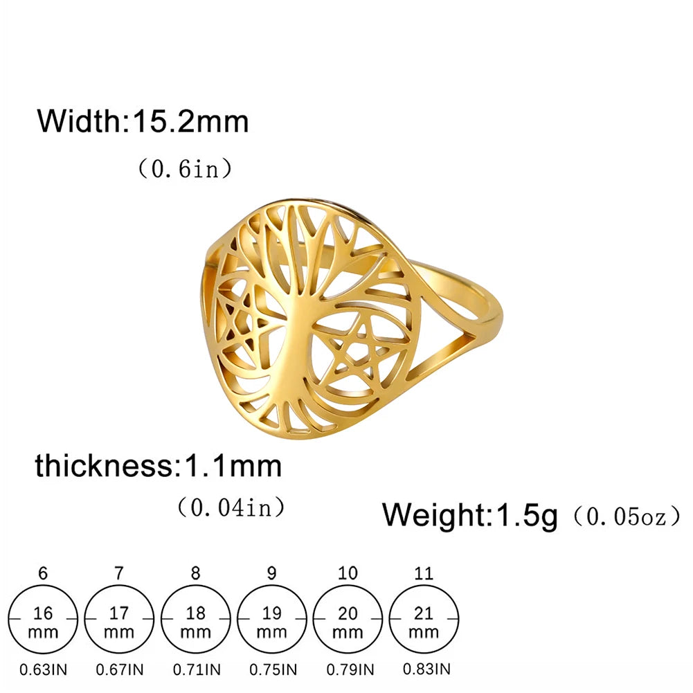 Anillo de la suerte del Árbol de la vida
