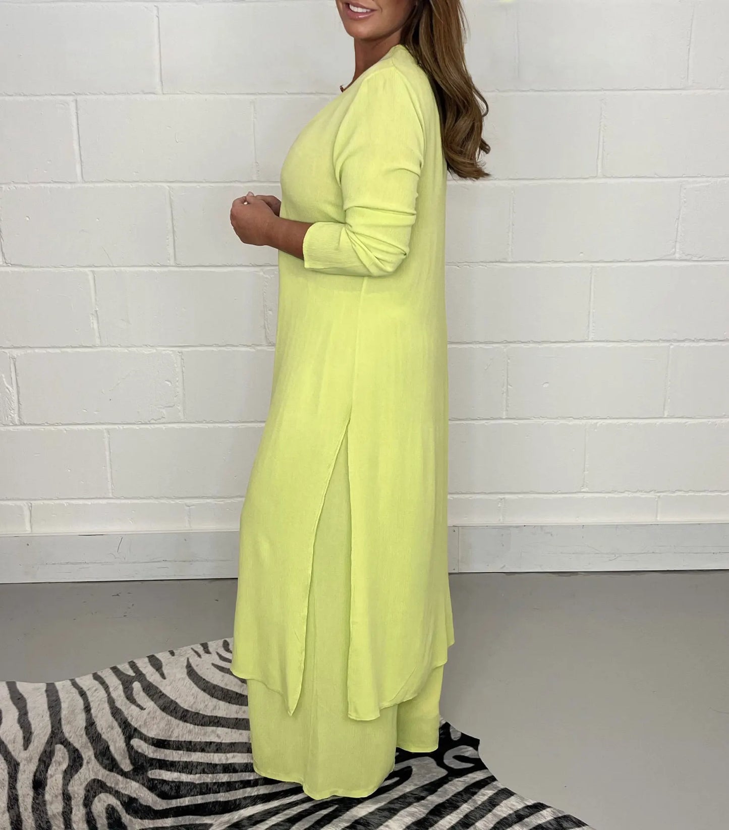 Conjunto "Cobalt Flow": Túnica Maxi y Pantalón Palazzo
