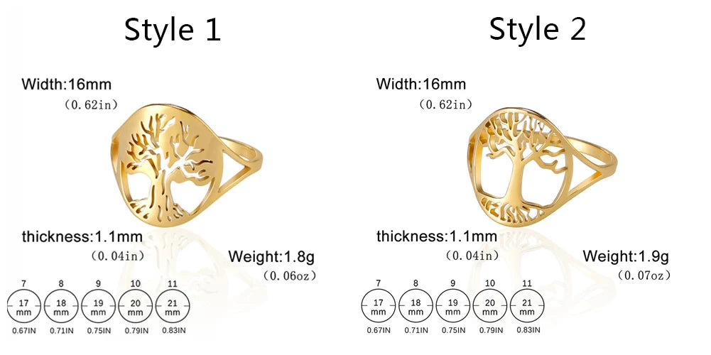 Anillo de la suerte del Árbol de la vida