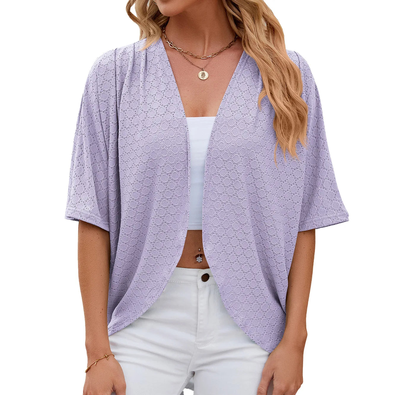 Blusa Ligera "Navy Breeze": Textura y Caída Fluida
