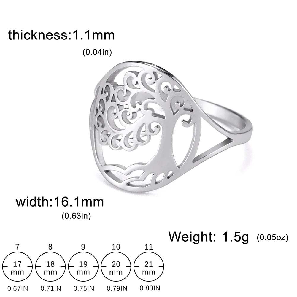Anillo de la suerte del Árbol de la vida