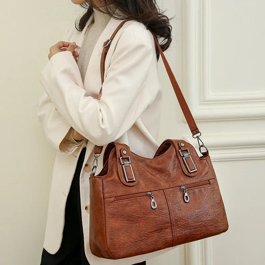 Bolso Satchel "Heritage": Elegancia en Cuero Sintético y Funcionalidad