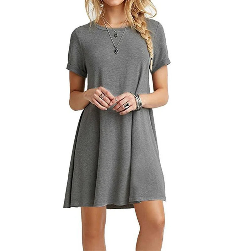 Vestido "Urban Comfort": Vestido de Punto Estilo Camiseta con Corte en A