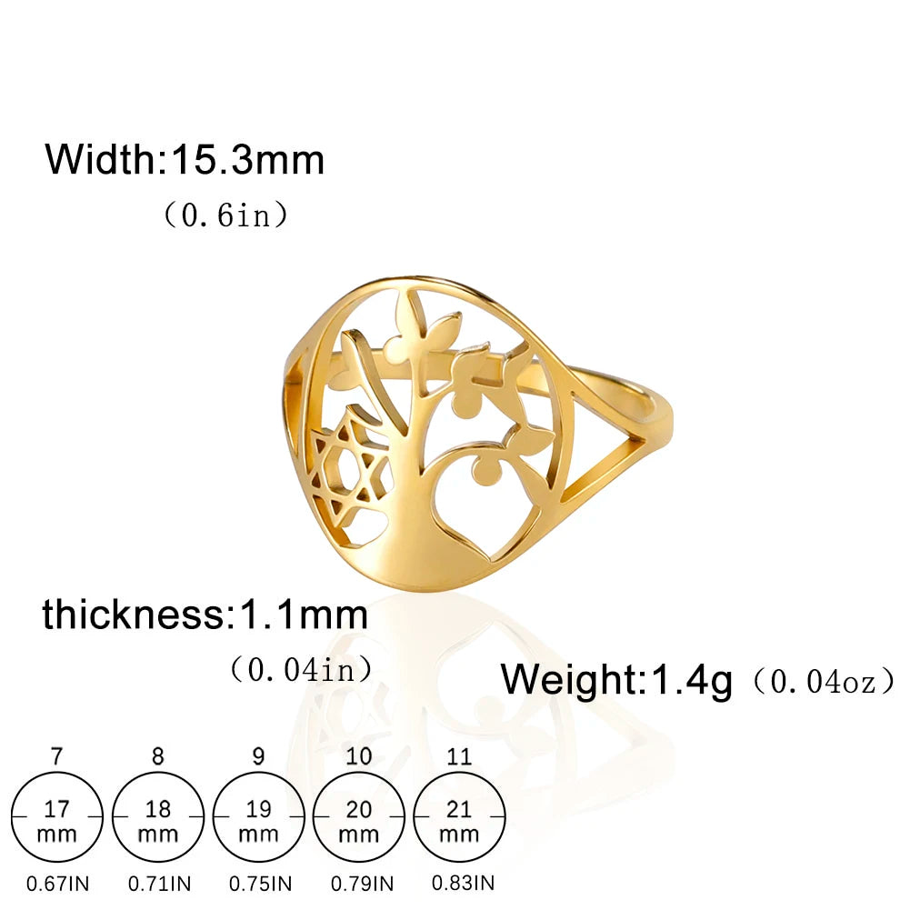 Anillo de la suerte del Árbol de la vida