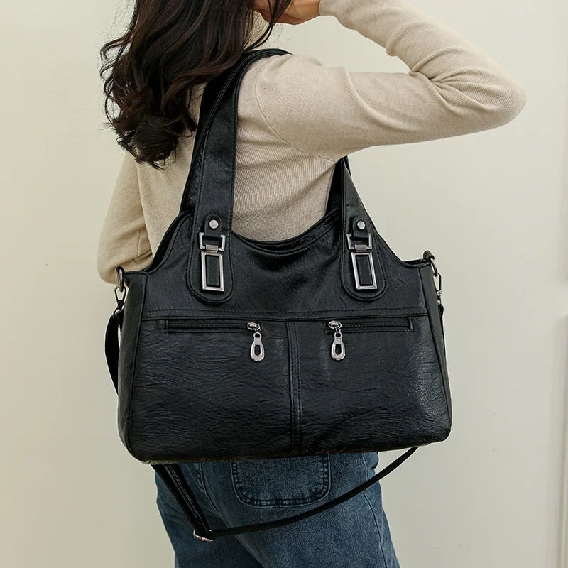 Bolso Satchel "Heritage": Elegancia en Cuero Sintético y Funcionalidad