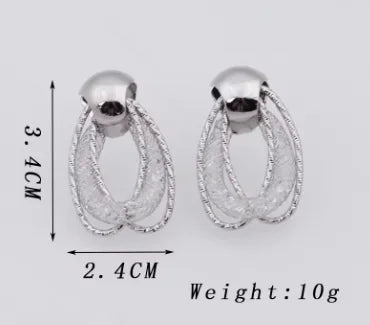 Pendientes Colgantes de Discos Esculturales