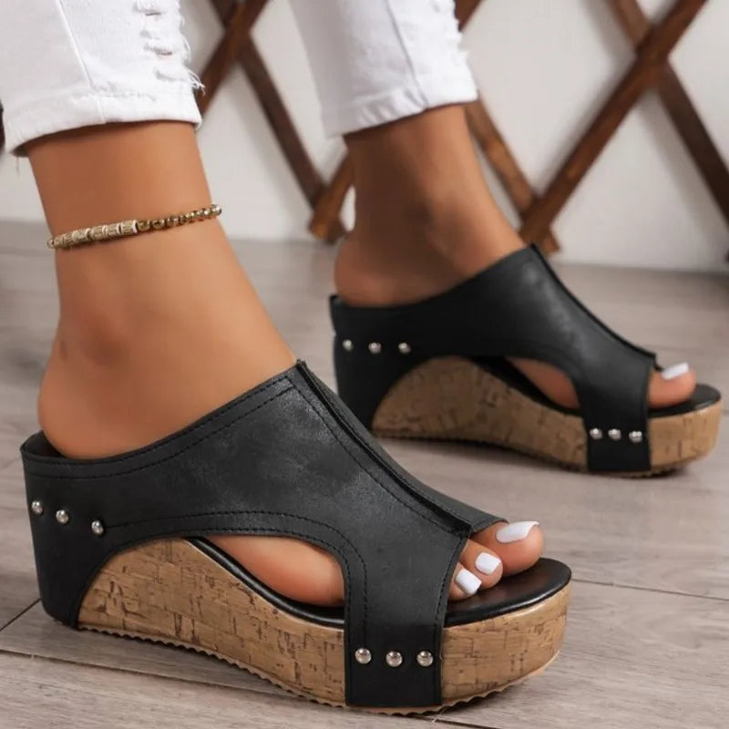Sandalias de Cuña Ultraligeras "Paseo Chic" con Suela de Corcho