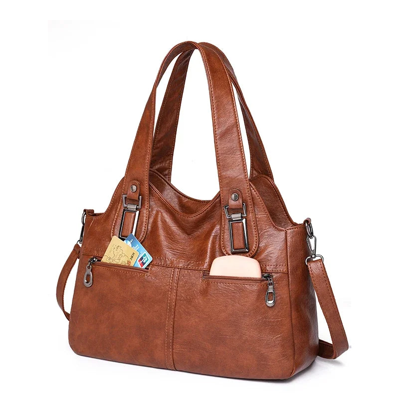 Bolso Satchel "Heritage": Elegancia en Cuero Sintético y Funcionalidad
