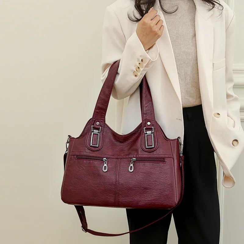 Bolso Satchel "Heritage": Elegancia en Cuero Sintético y Funcionalidad