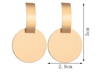 Pendientes Colgantes de Discos Esculturales