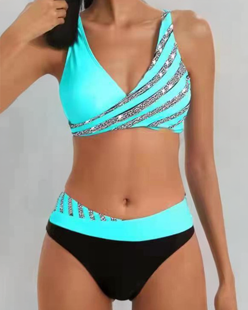 Mona | Bikini impresa en tonos cálidos