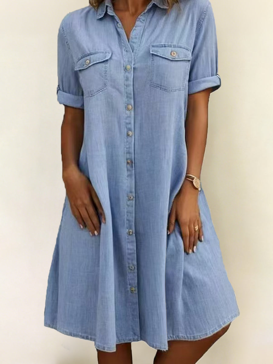 Marta | Vestido midi estilo vaquero casual