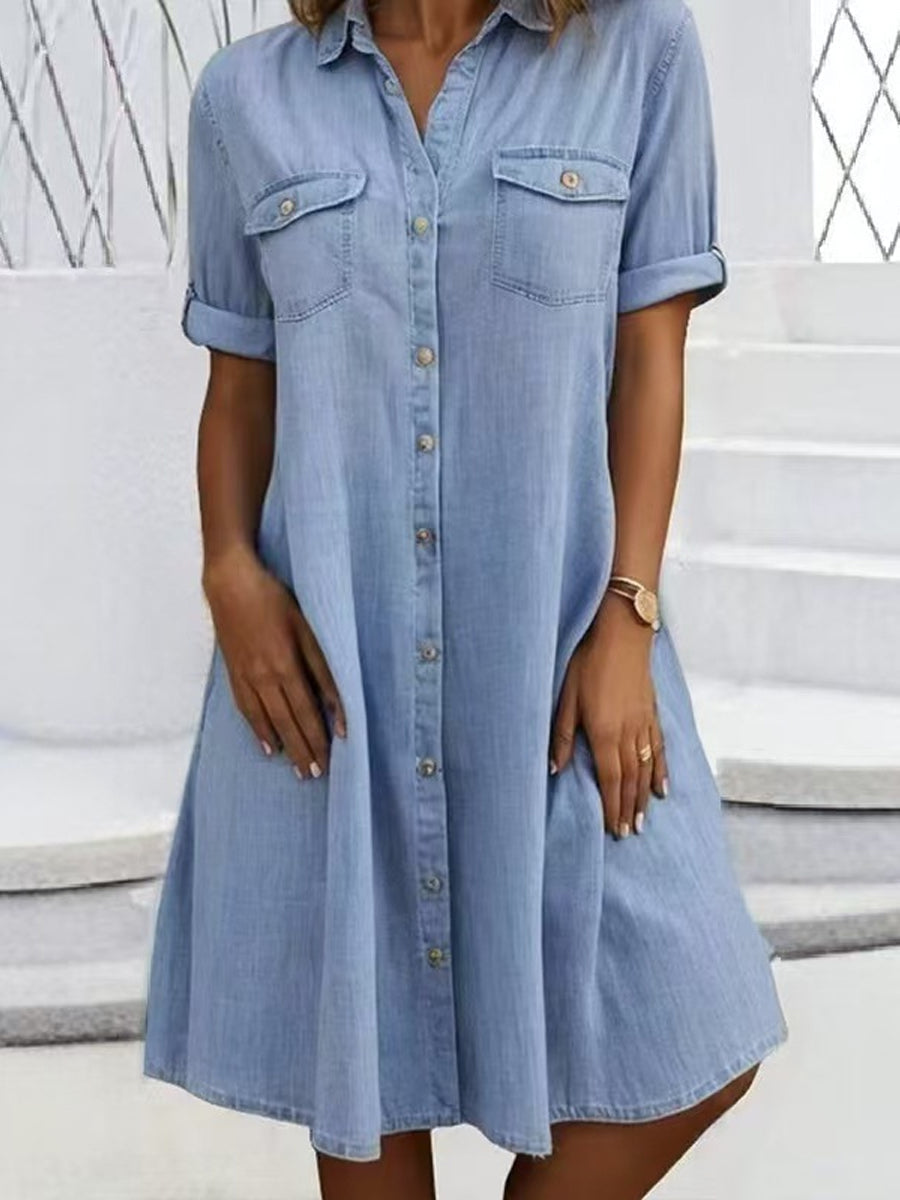 Marta | Vestido midi estilo vaquero casual