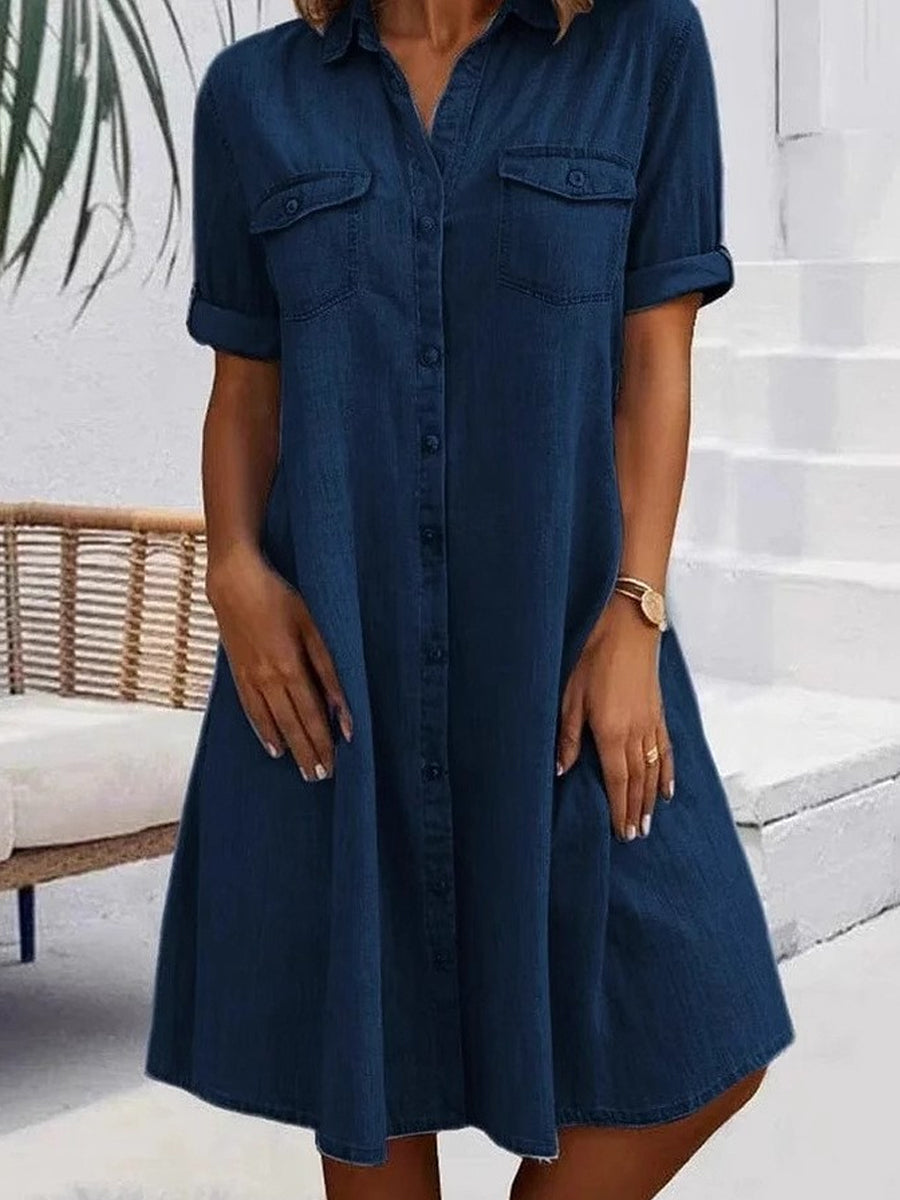 Marta | Vestido midi estilo vaquero casual
