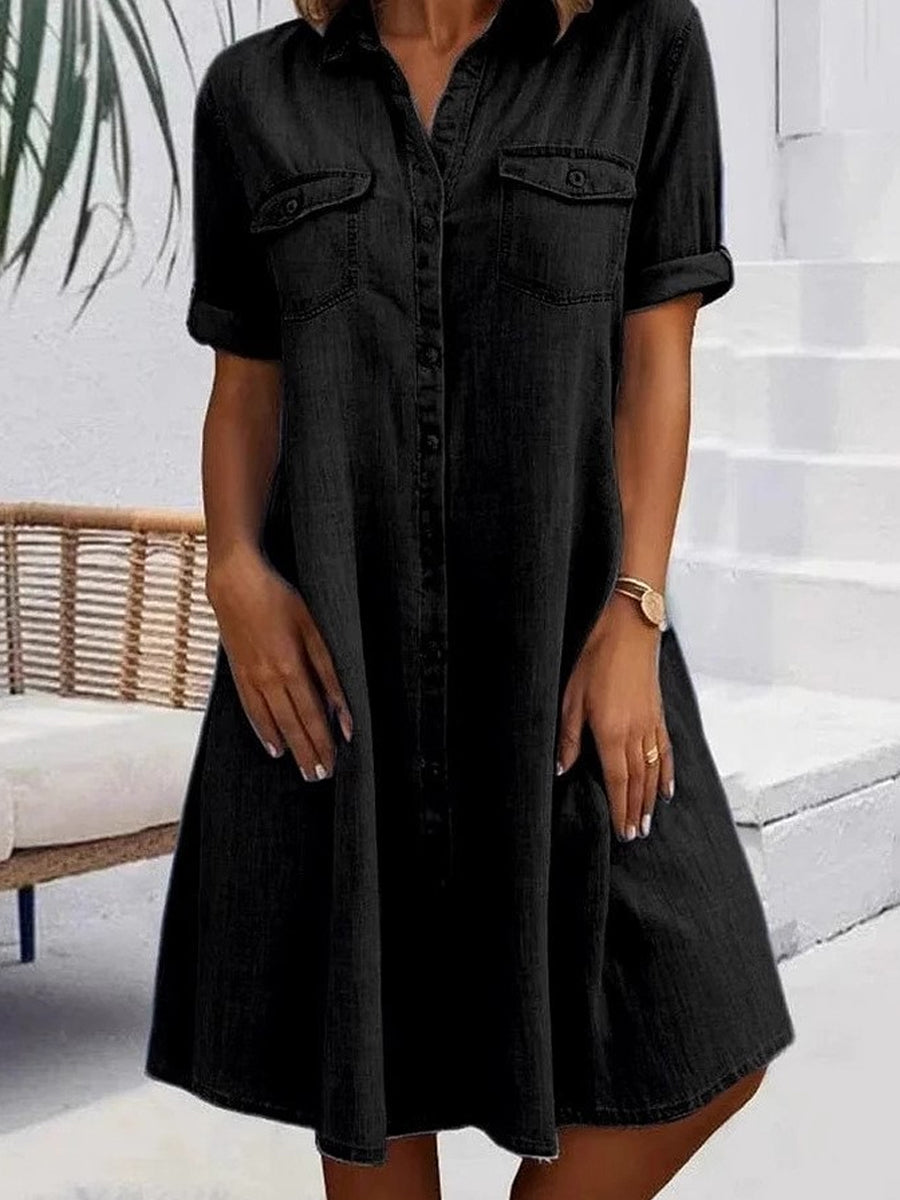 Marta | Vestido midi estilo vaquero casual