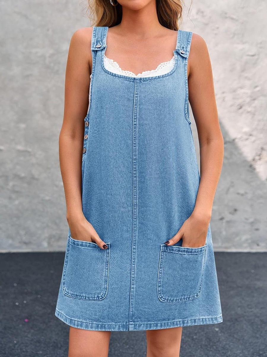 Sheila | Vestido vaquero tipo peto casual