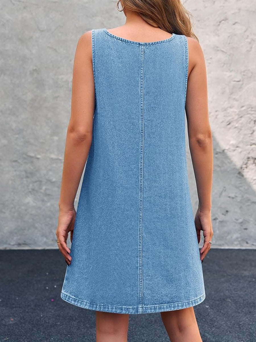 Sheila | Vestido vaquero tipo peto casual